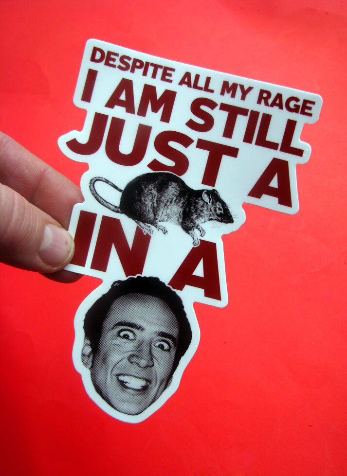 "Rat In A Cage" Vinyl Sticker – 5.75" 90s Rock Music Decal Smashing Pumpkins