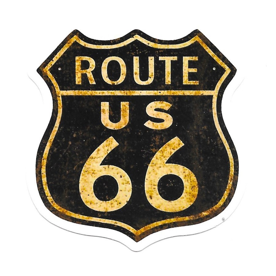 Route US 66 Vinyl Sticker Die Cut Vintage Travel Road Trip Journal Scrapbook