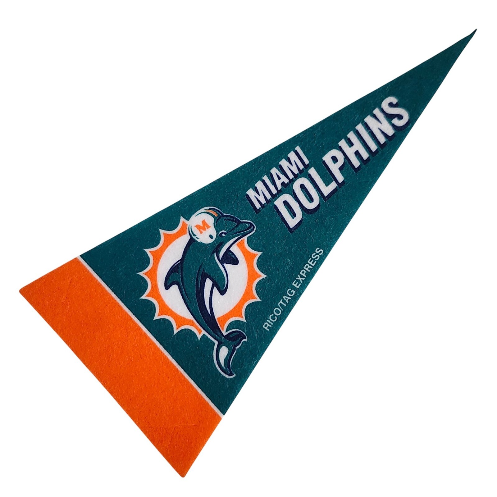 Miami Dolphins NFL Football 4×9 Inch Mini Pennant Banner Flag Rico Tag