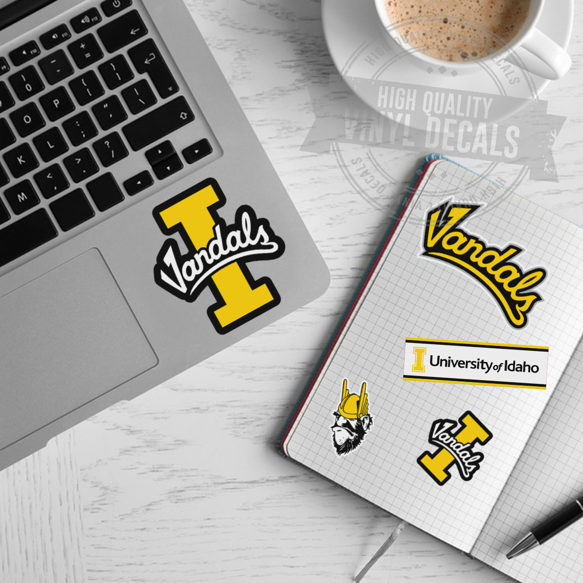 University of Idaho NCAA Vandals High Quality A4 Printed Vinyl Decal Sticker Kit
