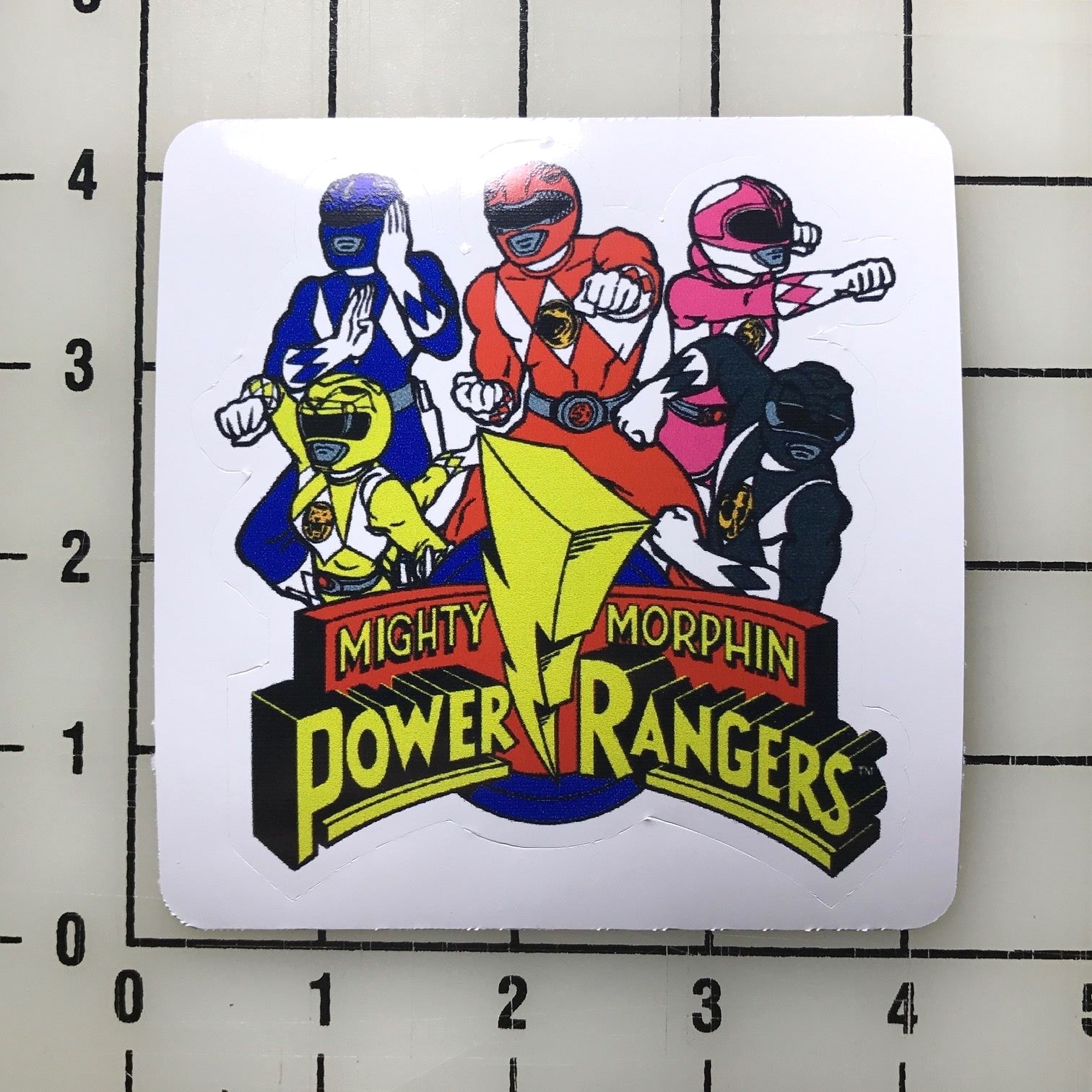 Power Rangers 4" Wide Vinyl Decal Sticker BOGO