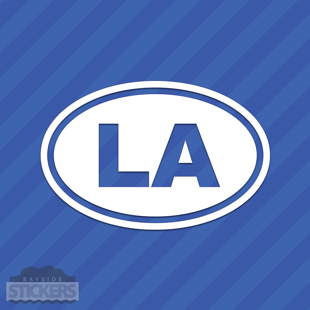 Louisiana LA Oval Vinyl Decal Sticker