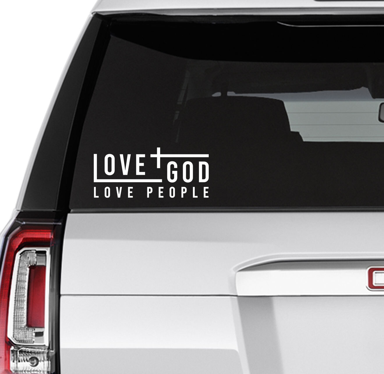Love God Love People Vinyl Car Window Wall Die Cut Decal Sticker Christian Faith