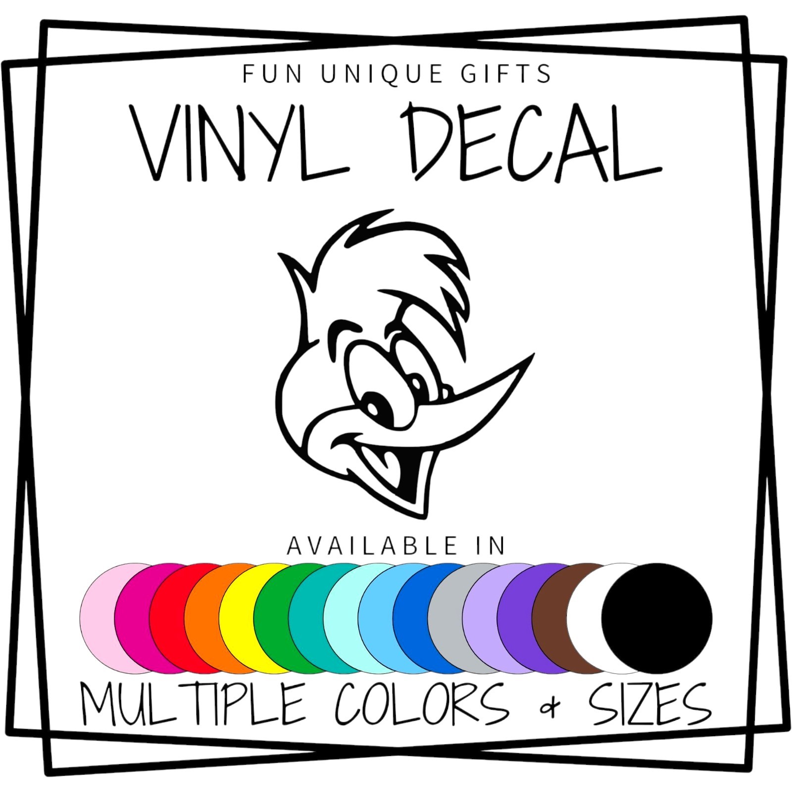 Woody Woodpecker Vinyl Decal Sticker -Multiple Colors & Sizes- FREE SHIPPING