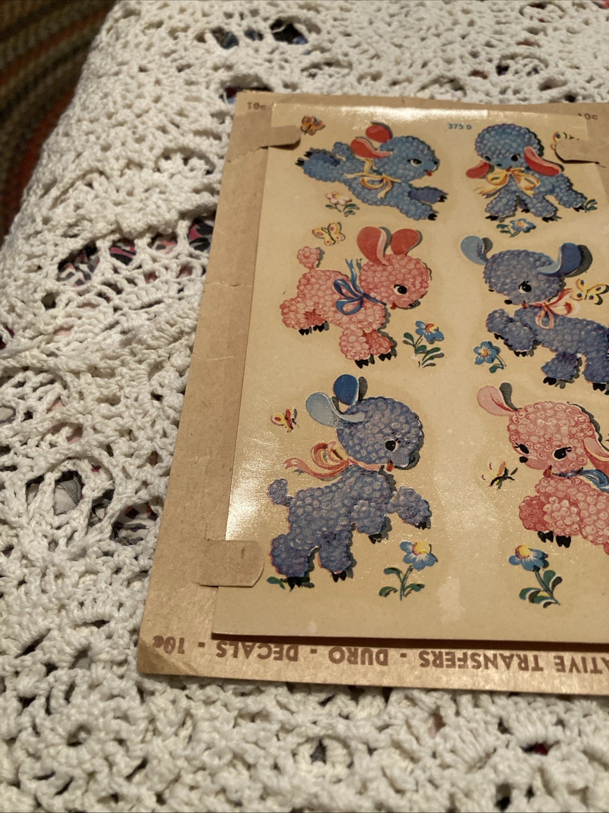 Vintage Lambs Sheep Duro Decals Transfer
