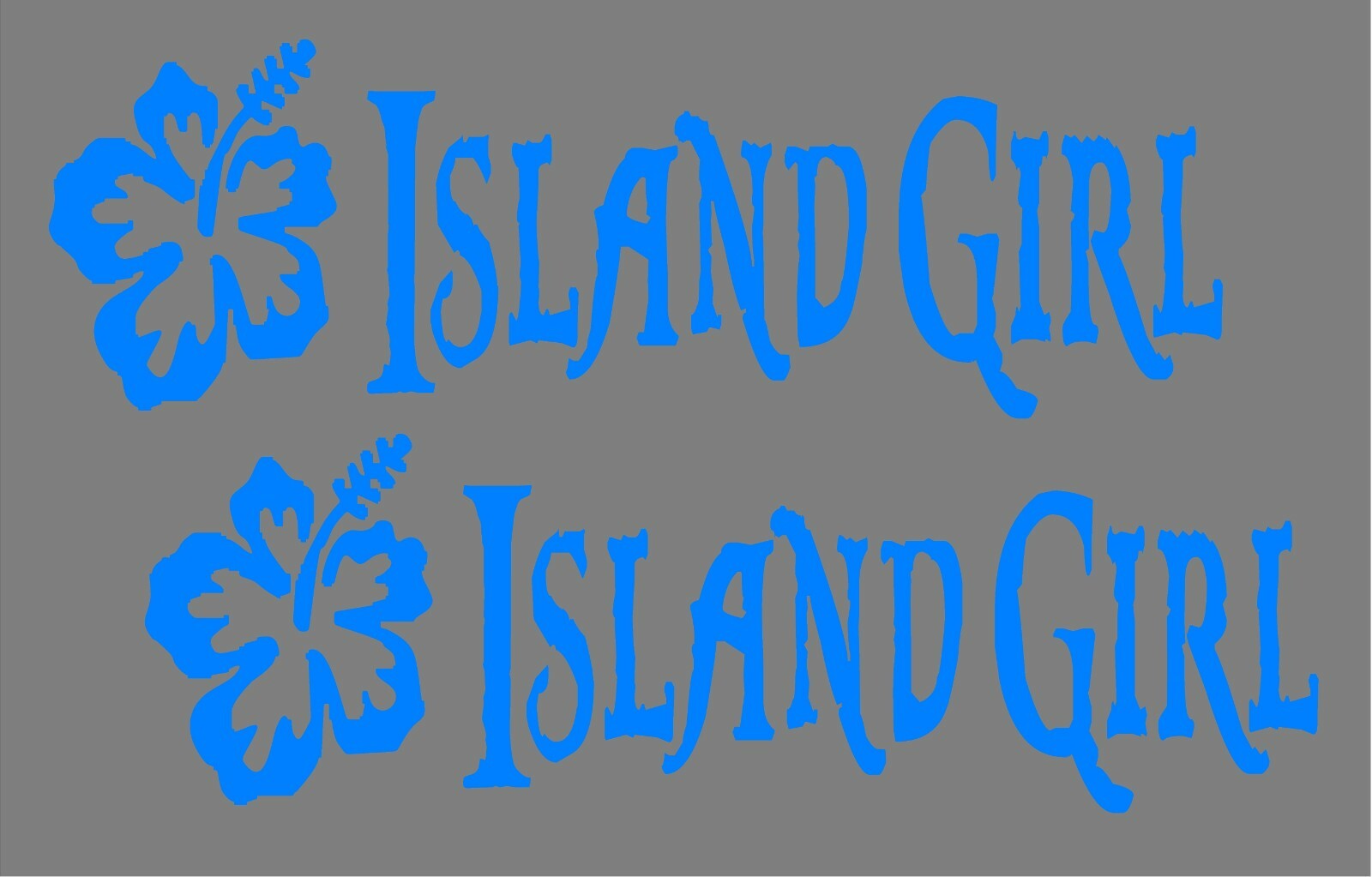 Island Girl Decal Set of Two Car Truck Window Vinyl Decals Beach Sticker