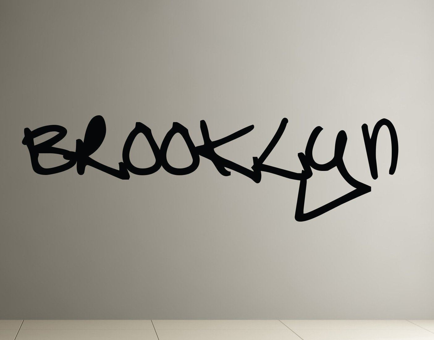 Brooklyn Sign Wall Decal Sticker. NYC, New York City, Urban Decor