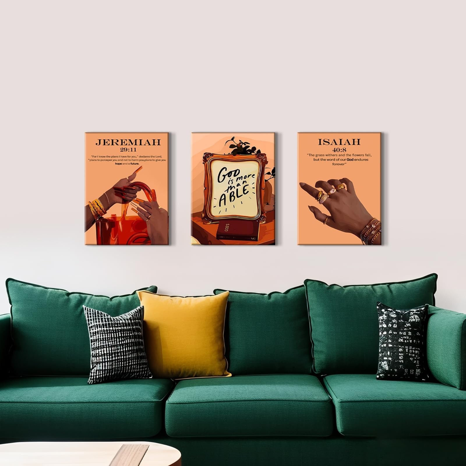 Black Girl Wall Art Christian Bible Verse Canvas Prints African American Woma…