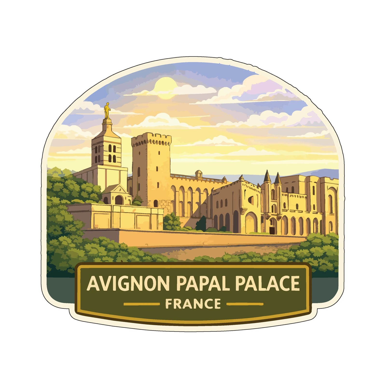 Avignon Papal Palace France Sticker Decal Vinyl Die-Cut World Heritage Sites