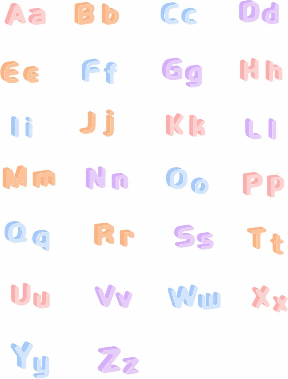 Alphabet ABC Baby Nursery Peel & Stick Wall Art Sticker Decals Kids Nursery Room