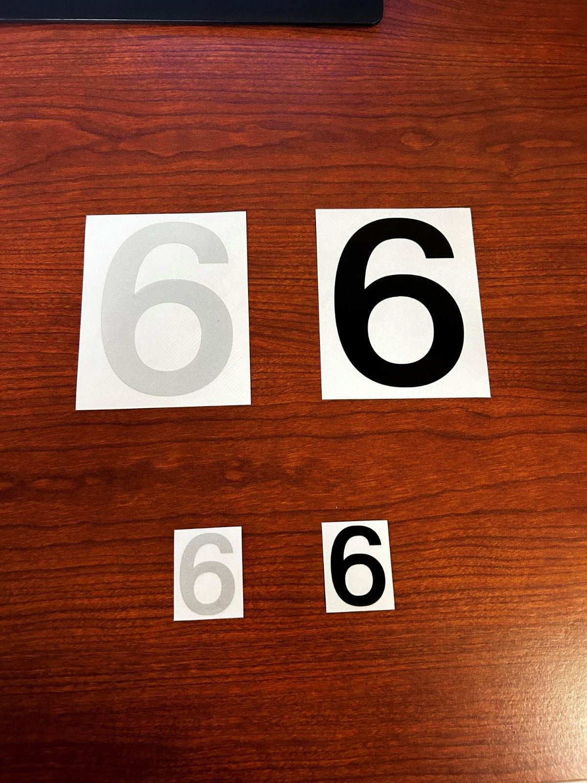 3M Reflective Numbers – 1.5" and 4" Sizes – Black and White Variations