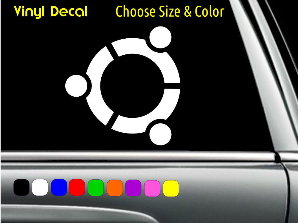 UBUNTU Linux simple logo Vinyl Decal Laptop Window Sticker CHOOSE SIZE COLOR