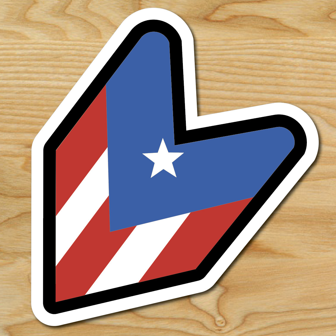(1) Puerto Rico Wakaba car Sticker Auto Race Drift JDM Decal Boost Tuner Honda