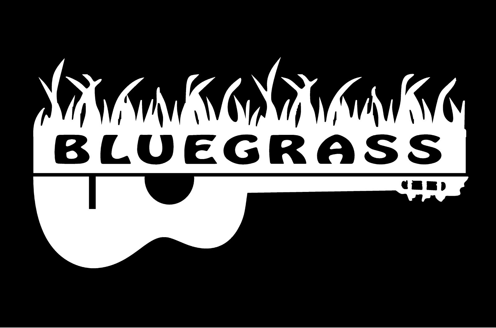 Bluegrass Decal with Guitar Car Vinyl Music Sticker