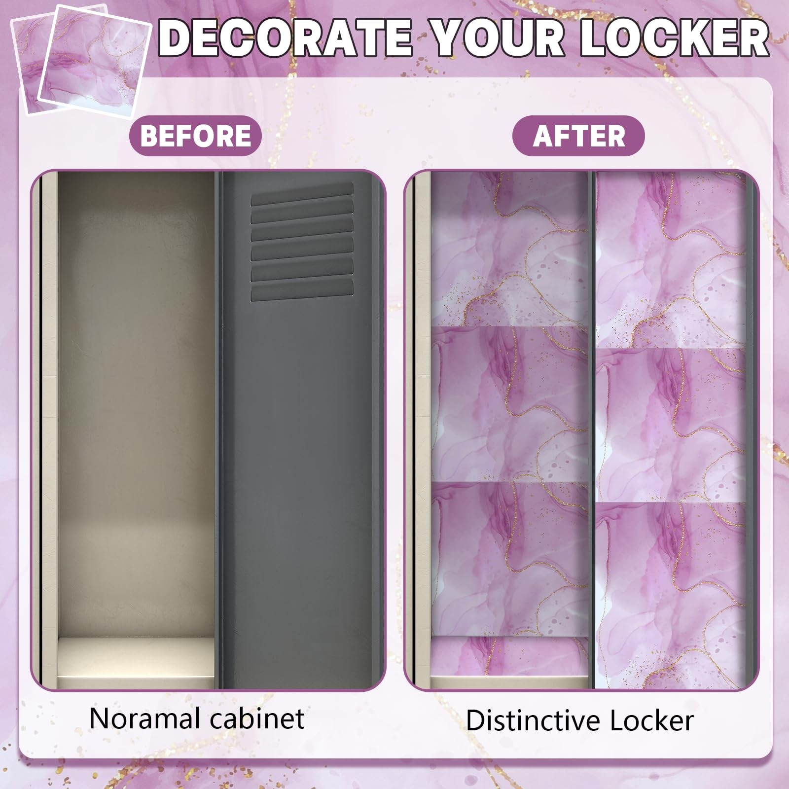 16 Pcs School Locker Magnetic Wallpaper 12" x 12" Removable Magnetic Locker S…