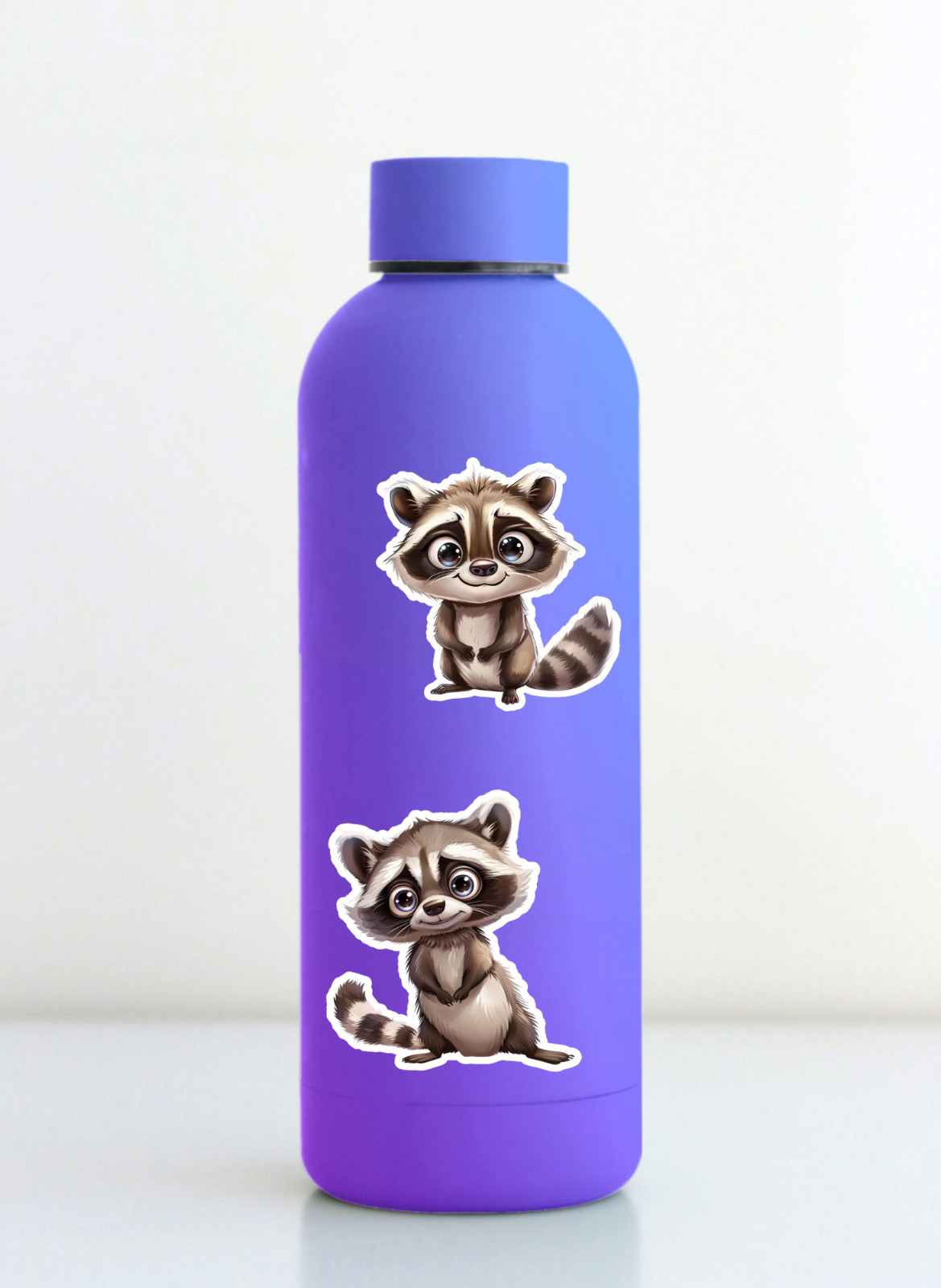 Silly Raccoon Die Cut Stickers Set Laptop Sticker Waterbottle Sticker