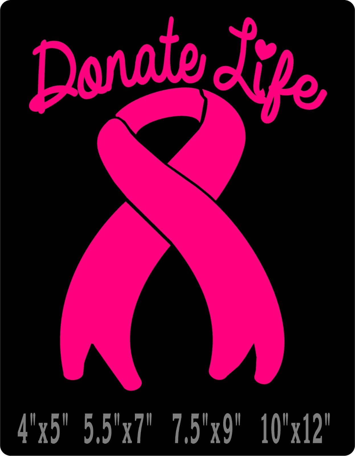 Donate Life Ribbon Decal Organ Donation Transplant Vinyl Car Laptop Sticker