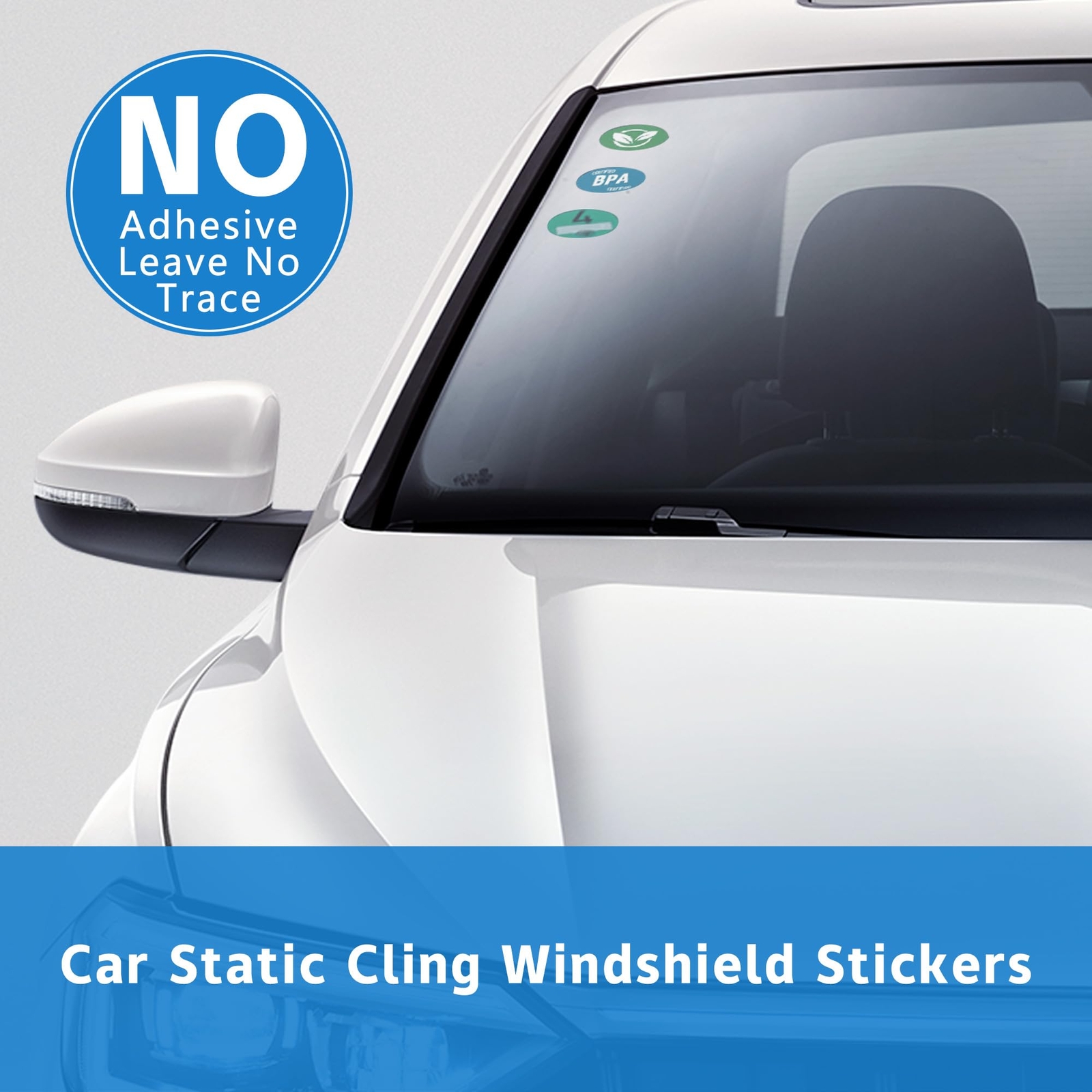 Windshield Sticker Applicator 5 Pack 5"x7" Static Cling for Stickers