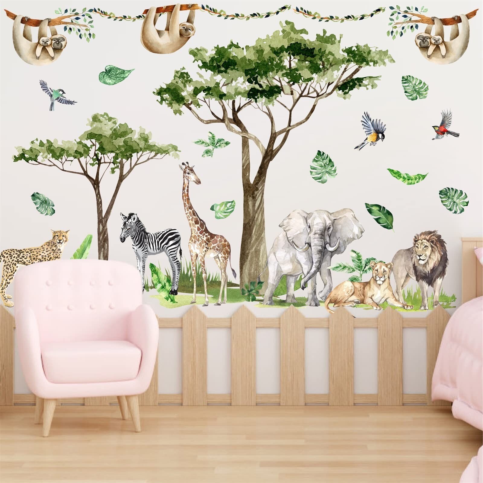 Jungle Animal Wall Decals Safari Animal Wall Stickers Large Wild Animal Wall …