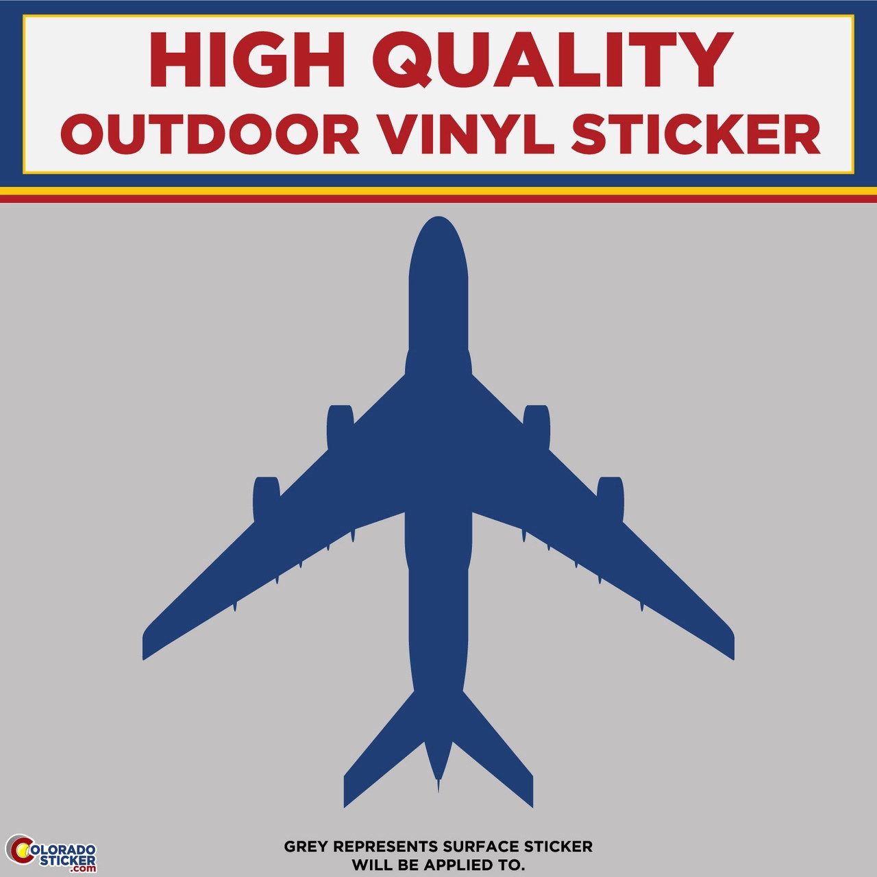 Airplane, Die Cut High Quality Vinyl Sticker