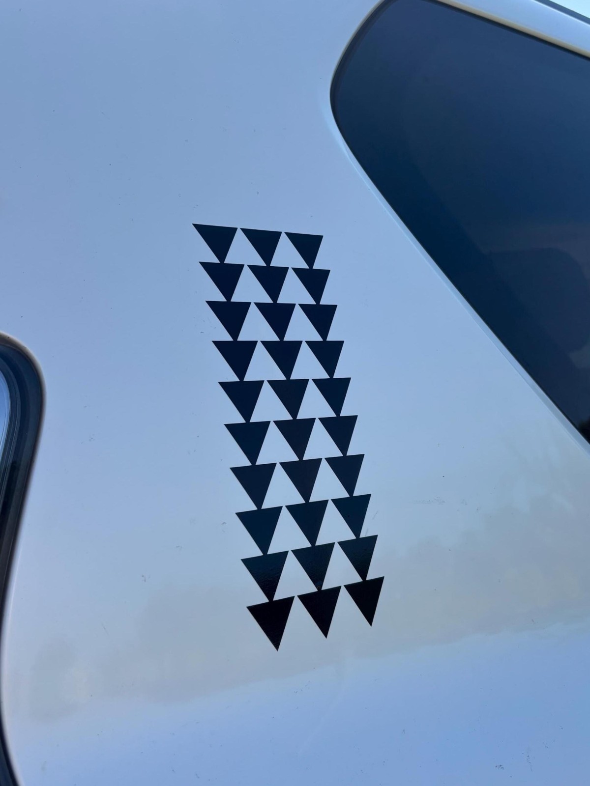 9" Black Hawaiian Design Tribal Triangle Arrows Vinyl Car Window Decal Sticker