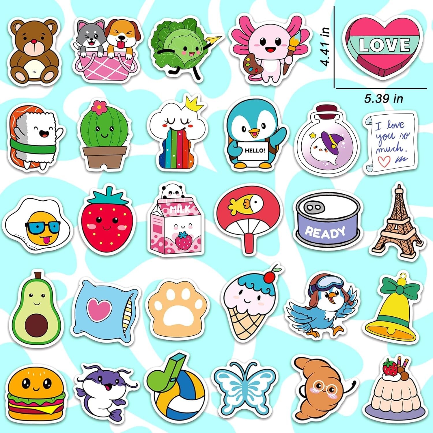600PCS Cute Stickers for Kids – Kawaii, Waterproof Vinyl Laptop & Water Bottle