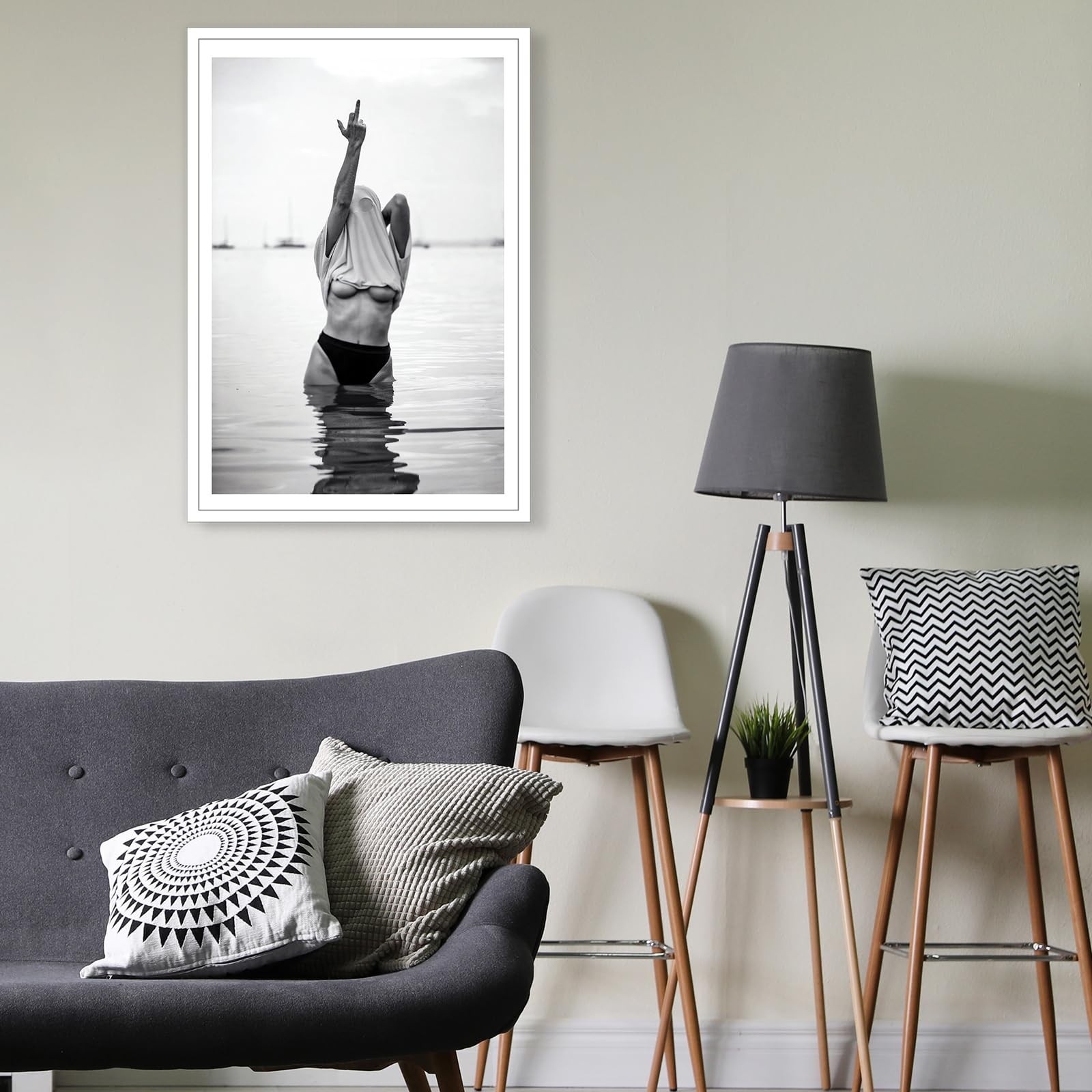 Acqooeakt Vintage Fashion Black and White Wall Art Feminist Women Poster Sexy…