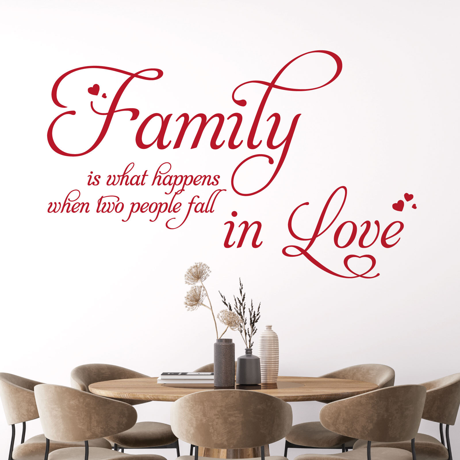 Family is What Happens When Two People Fall in Love – Vinyl Wall Sticker UK