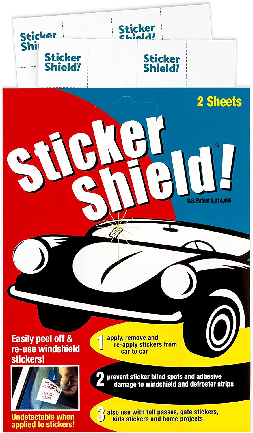 Windshield Sticker Applicator for Easy Application, Removal and Re-Application f