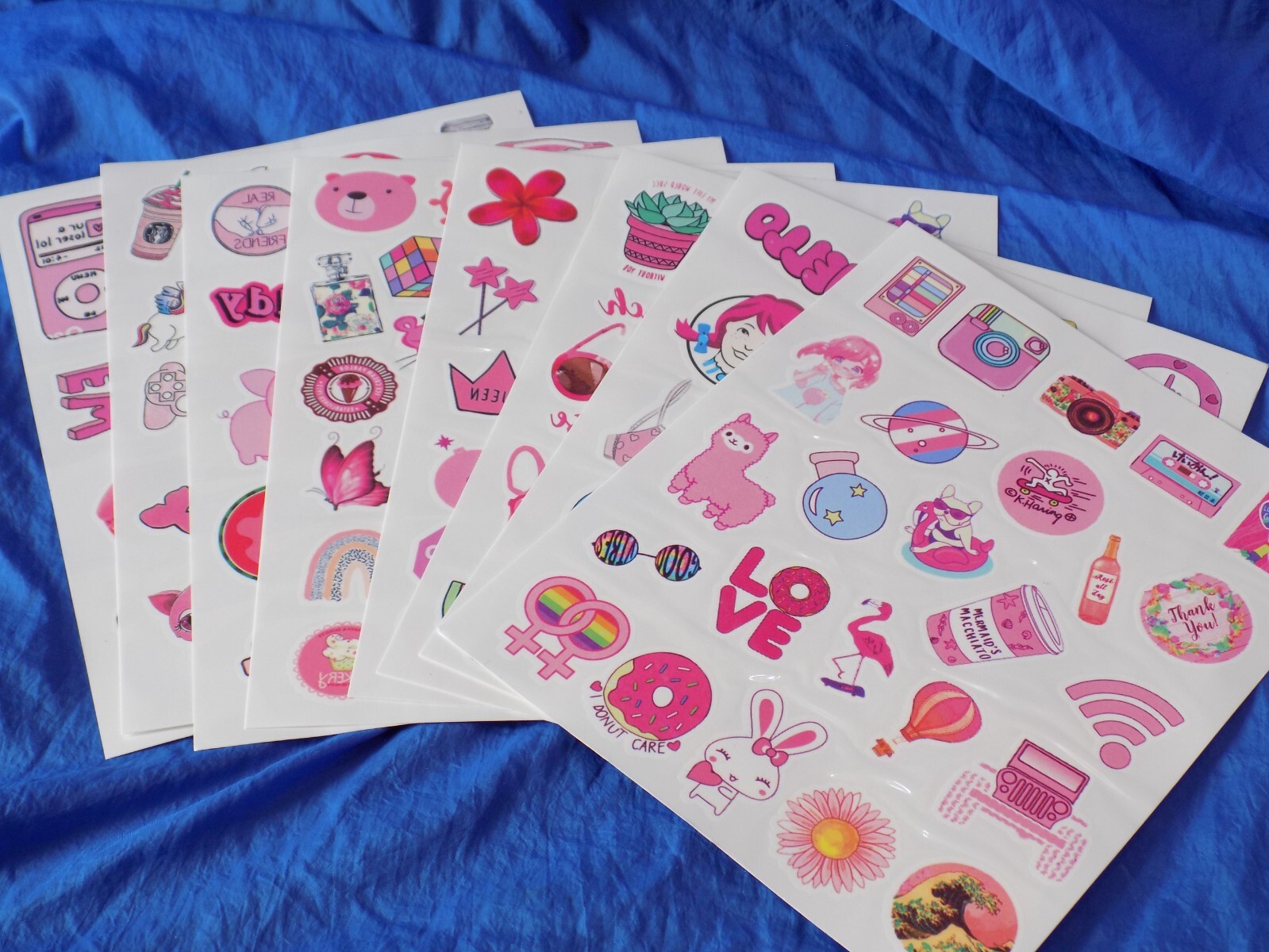 GIRL POWER Window Sticker Pack w/ 8 Sheets of Re-Usable Icons