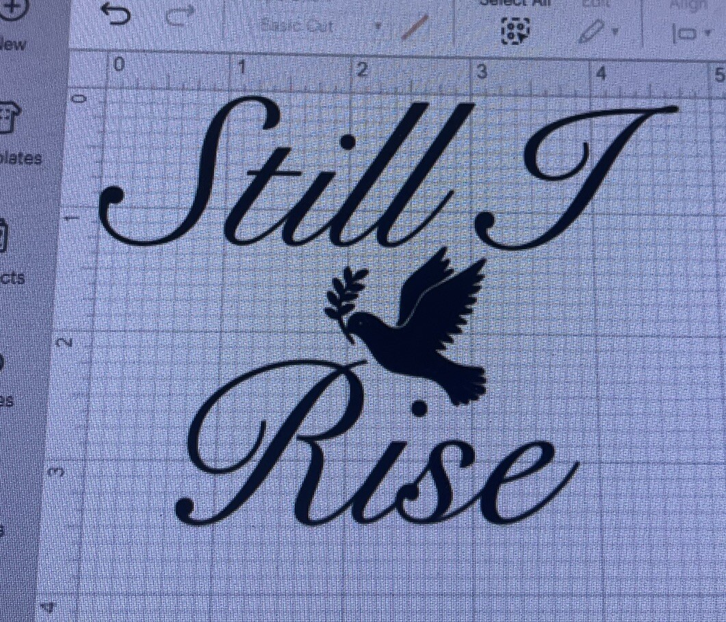 “Still I Rise” Strong Inspirational Decal Sticker 5×4” For Wall, Car Vinyl