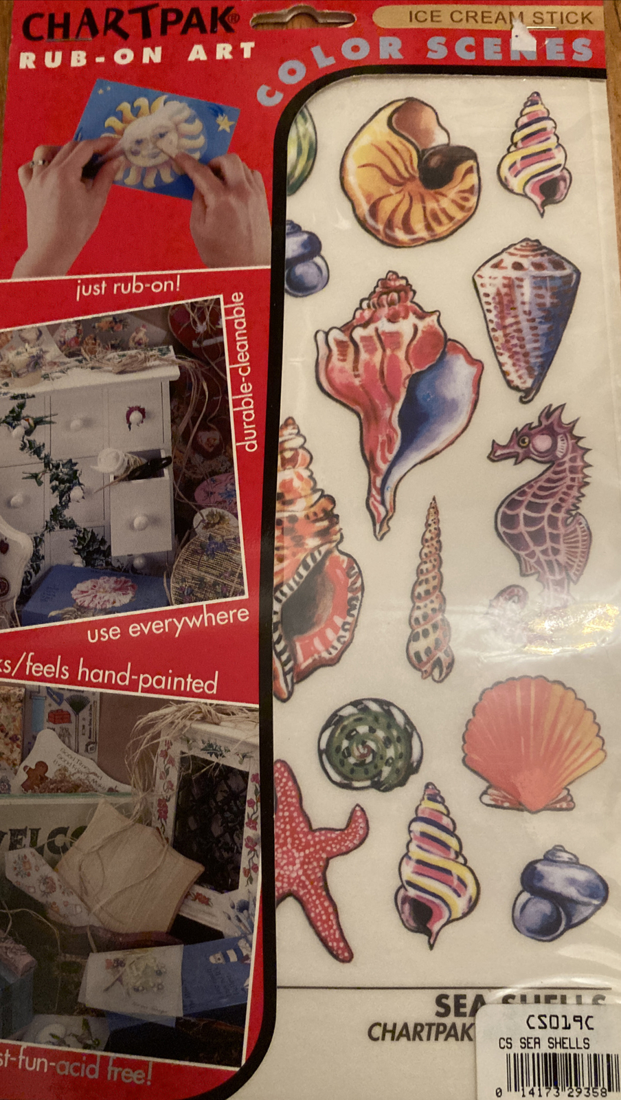 Rub On Art Chartpak Sea Shells