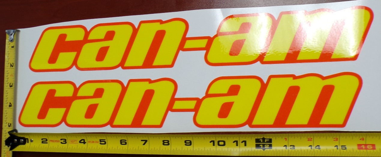 CAN-AM MAVERICK X3 R GRAPHIC DECAL STICKER USA MADE YELLOW ORANGE SOLID THICK