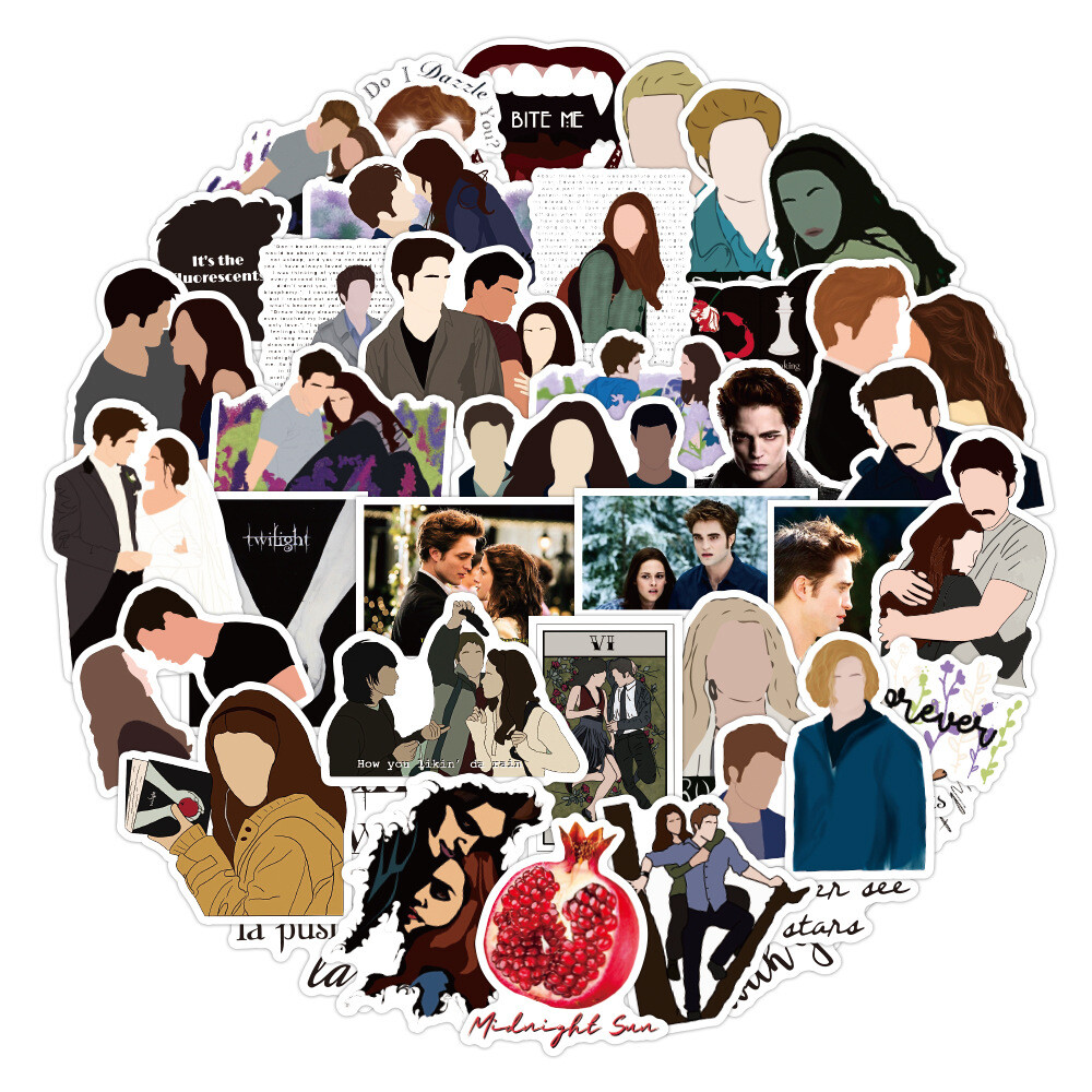 100Pcs Twilight Sticker for Kids Teens Girls Scrapbooking Water Bottles