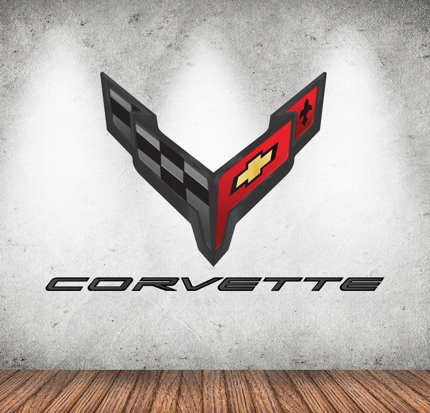 C8 Car Logo Wall Decal Garage Sport Chevrolet Chevy Racing Wall Art Sticker