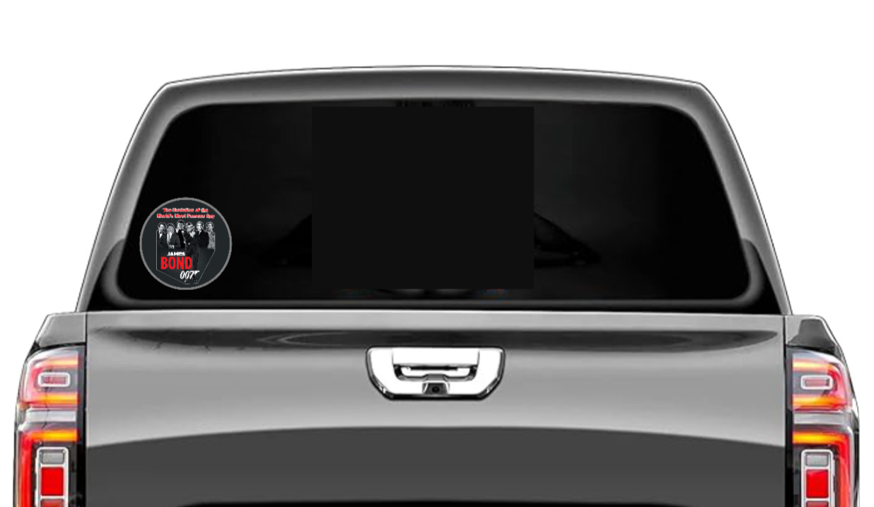 James Bond (Evolution) – 4" Handmade Vinyl Decal Sticker Vehicle Laptop Cooler