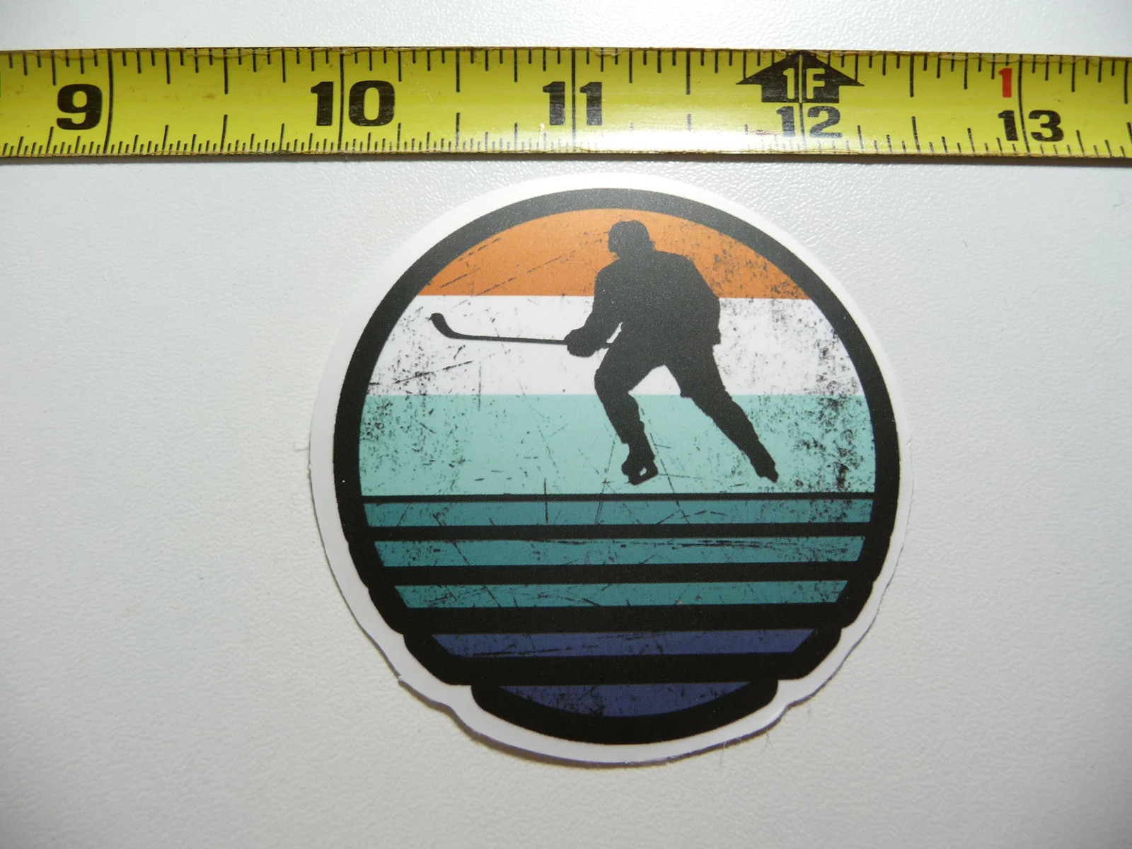 HOCKEY PLAYER BARS SMALL STICKER DECAL GAME ATHLETIC SPORTS GAME FUNNY