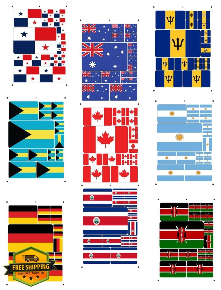 NEGNME Latvia 3 PCS Flag Sticker National Decal Multiple Sizes Purple