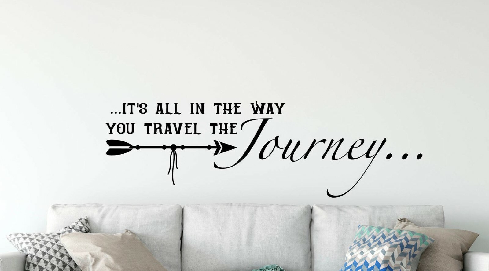 THE WAY YOU TRAVEL JOURNEY Quote Home Wall Art Decal Words Lettering Decor