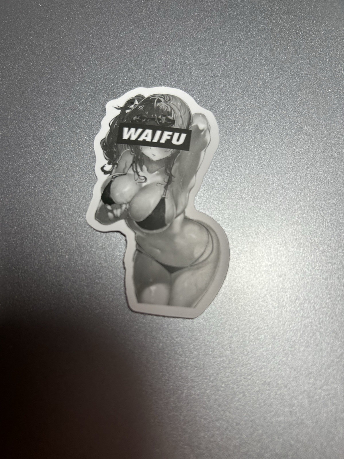 black and white waifu lewd sexy girls stickers #8