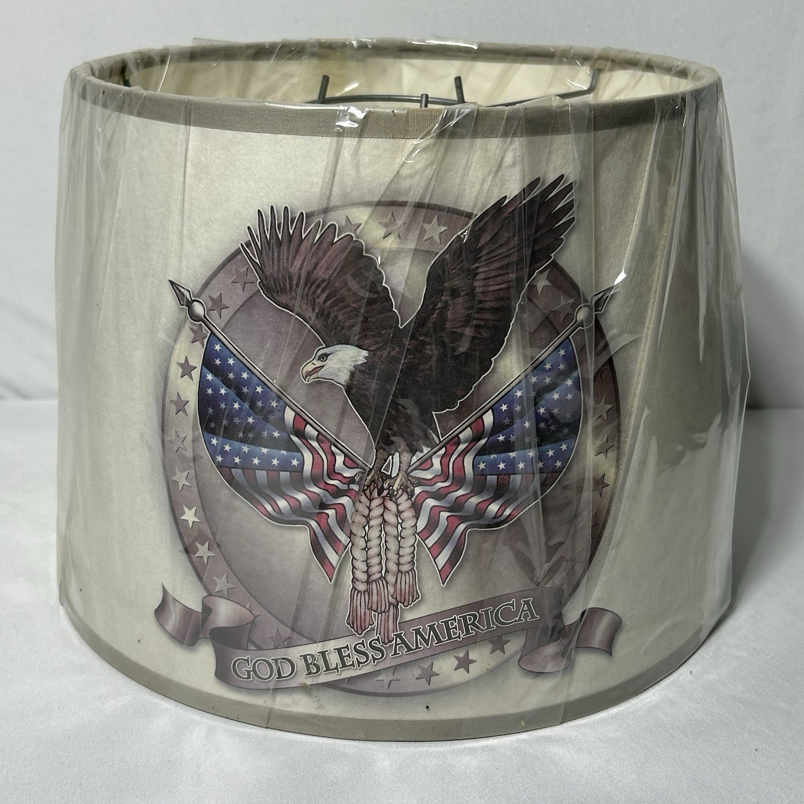 Patriotic Bald Eagle Lamp Shade ALMC America USA Flag Battle Hymn of Republic