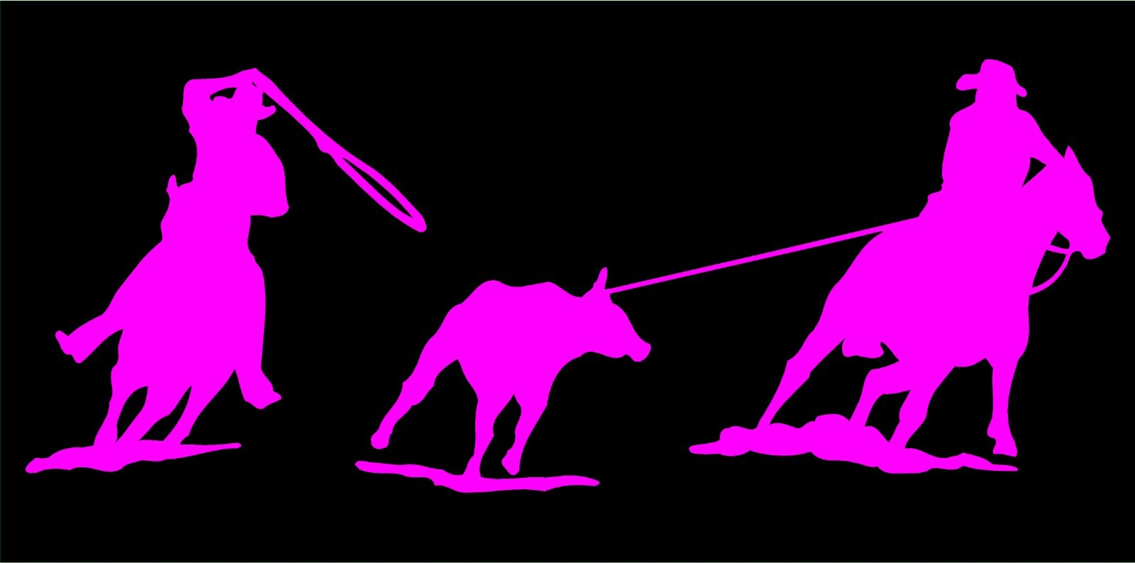 Team Roping Decals Rodeo truck window horse trailer vinyl sticker graphics