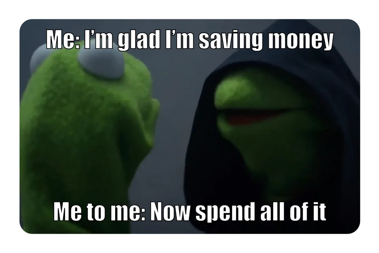 Save Money Spend Money Financial Humor Card Skin 4 Pack Relatable Dilemma Decal