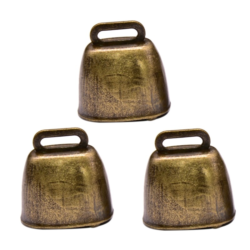 3Pcs Copper Bells Cattle Farm Animal Copper Loud Bronze Bell for Farm Animals