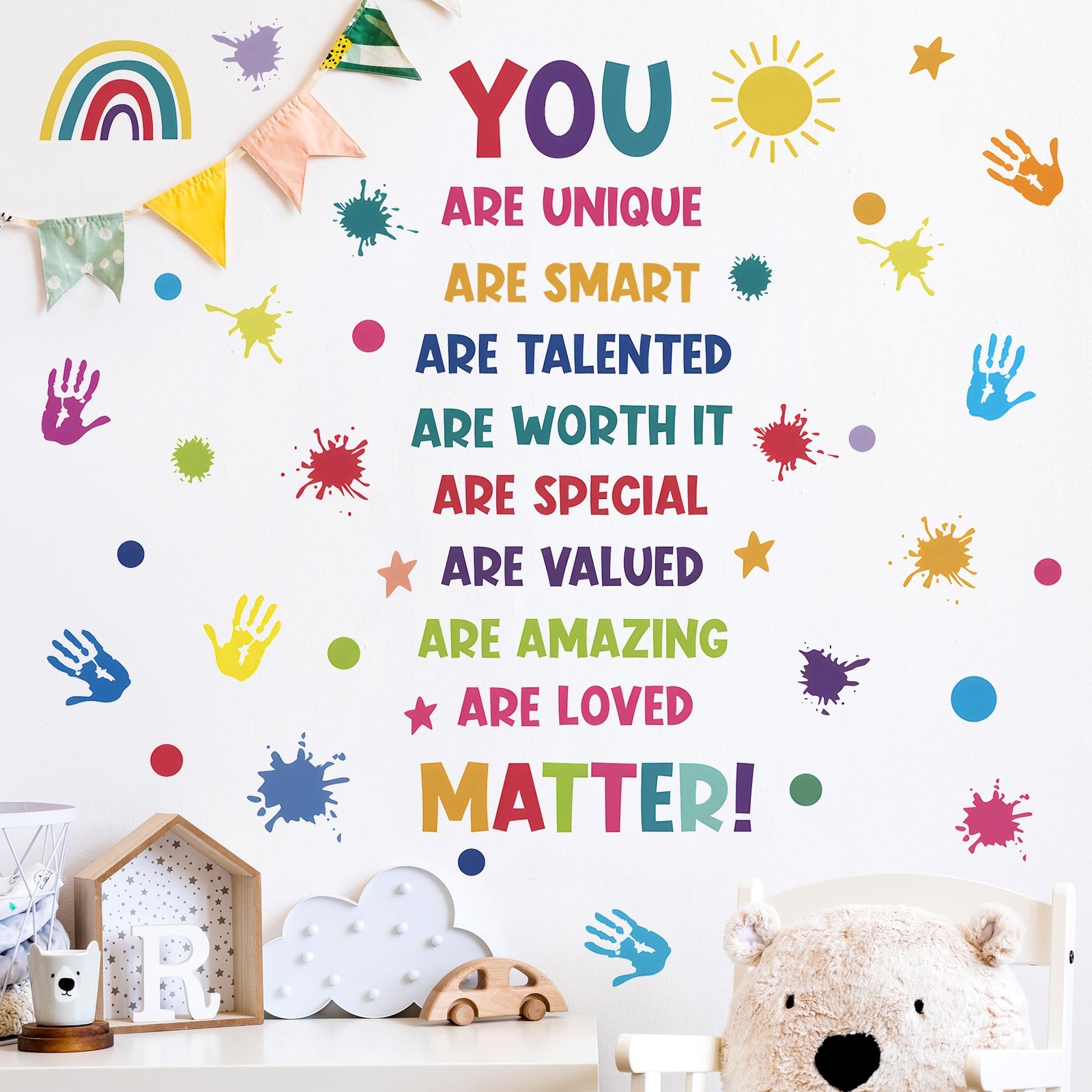 Colorful Inspirational Quote Wall Decals Motivational Positive Phrase Wall St…