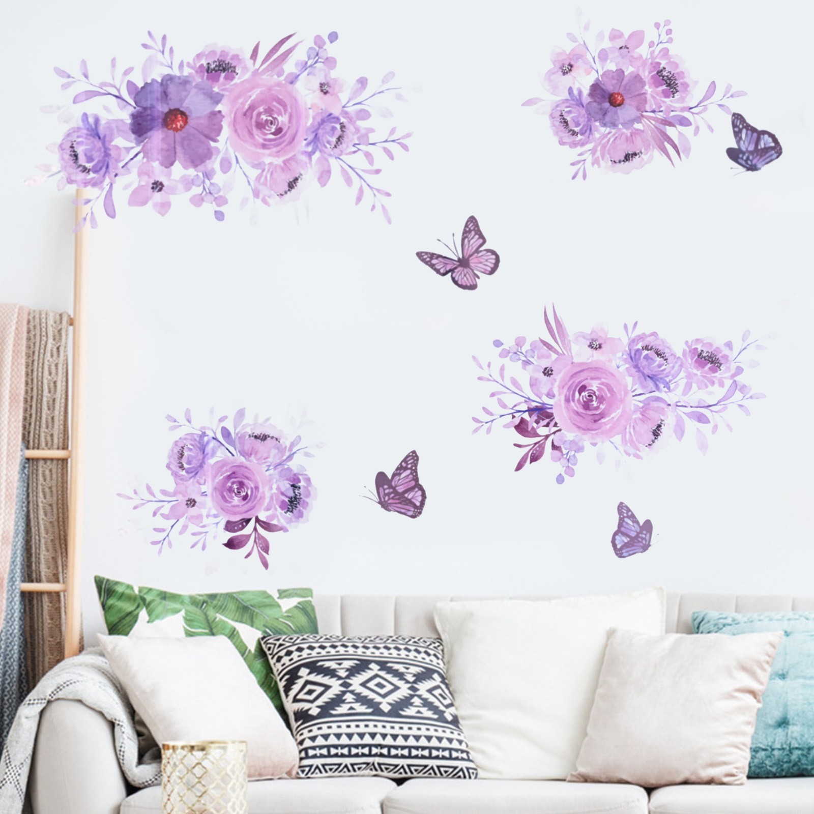 Hot New Bedroom Home Wall Stickers Art Decals Decoration Flower 35*60cm