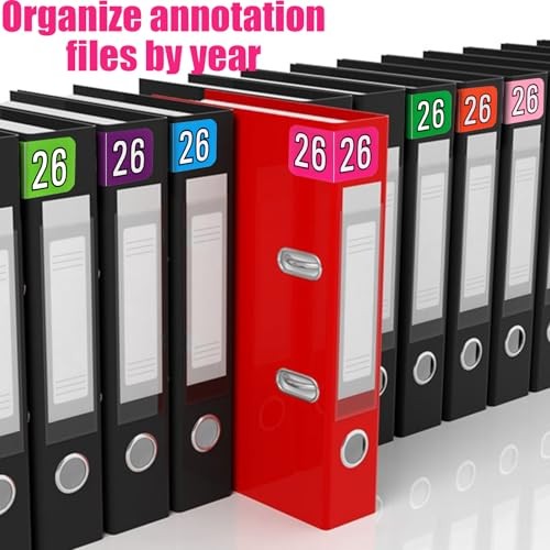 1000pcs 2026 File Folder Sticker Labels, 3/4×1-1/2 Inch Self-Adhesive Rose Red