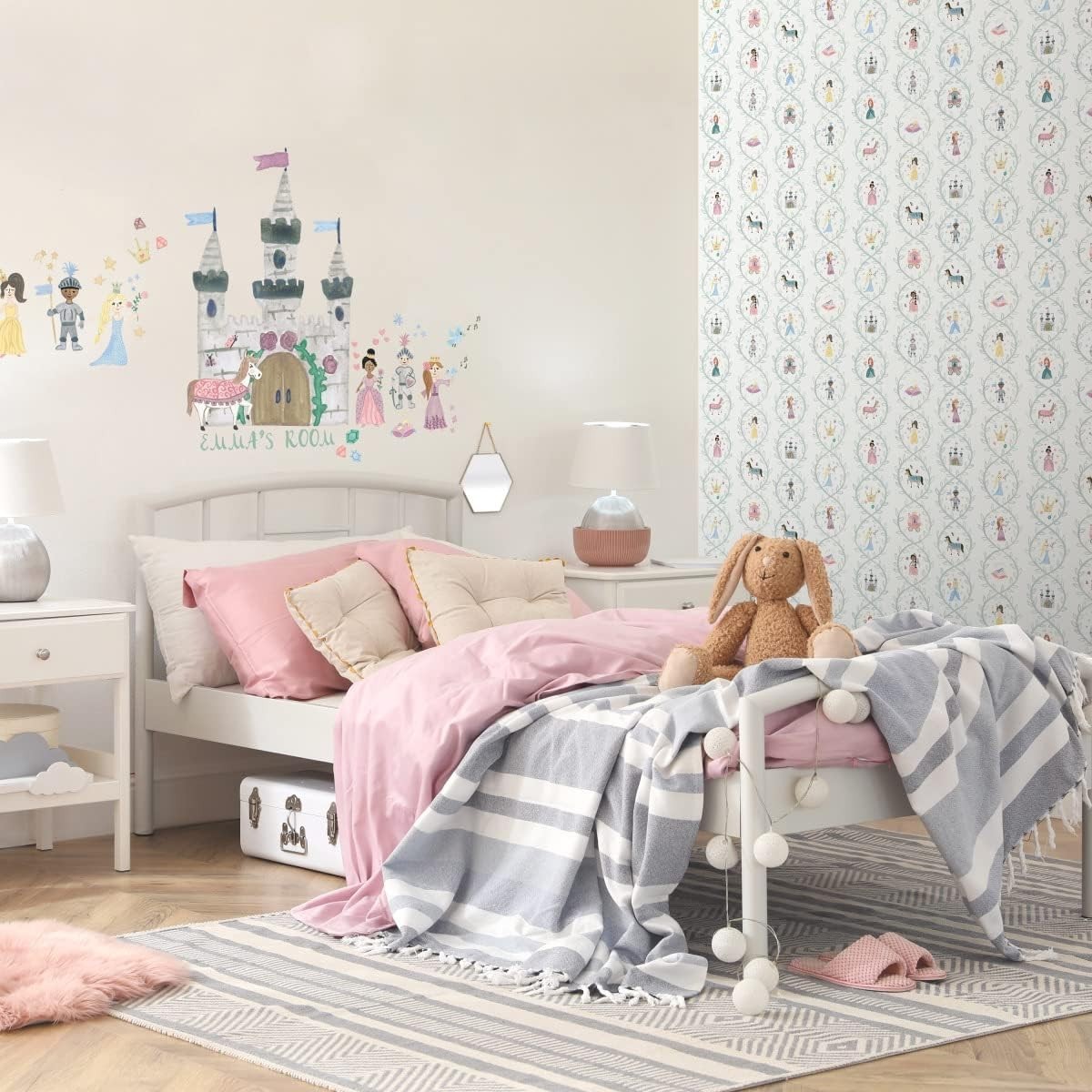 Princess Castle Wall Decals – 143 Repositionable Stickers for Kids’ Rooms