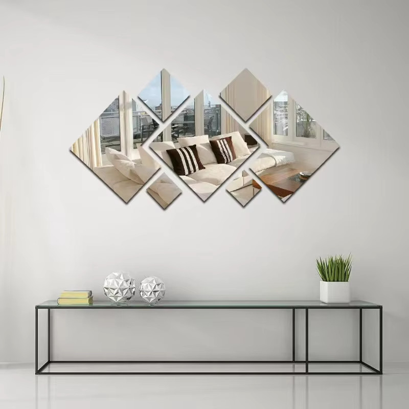 3D Acrylic Mirror Wall Sticker for Bedroom Living Room Corridor DIY Background