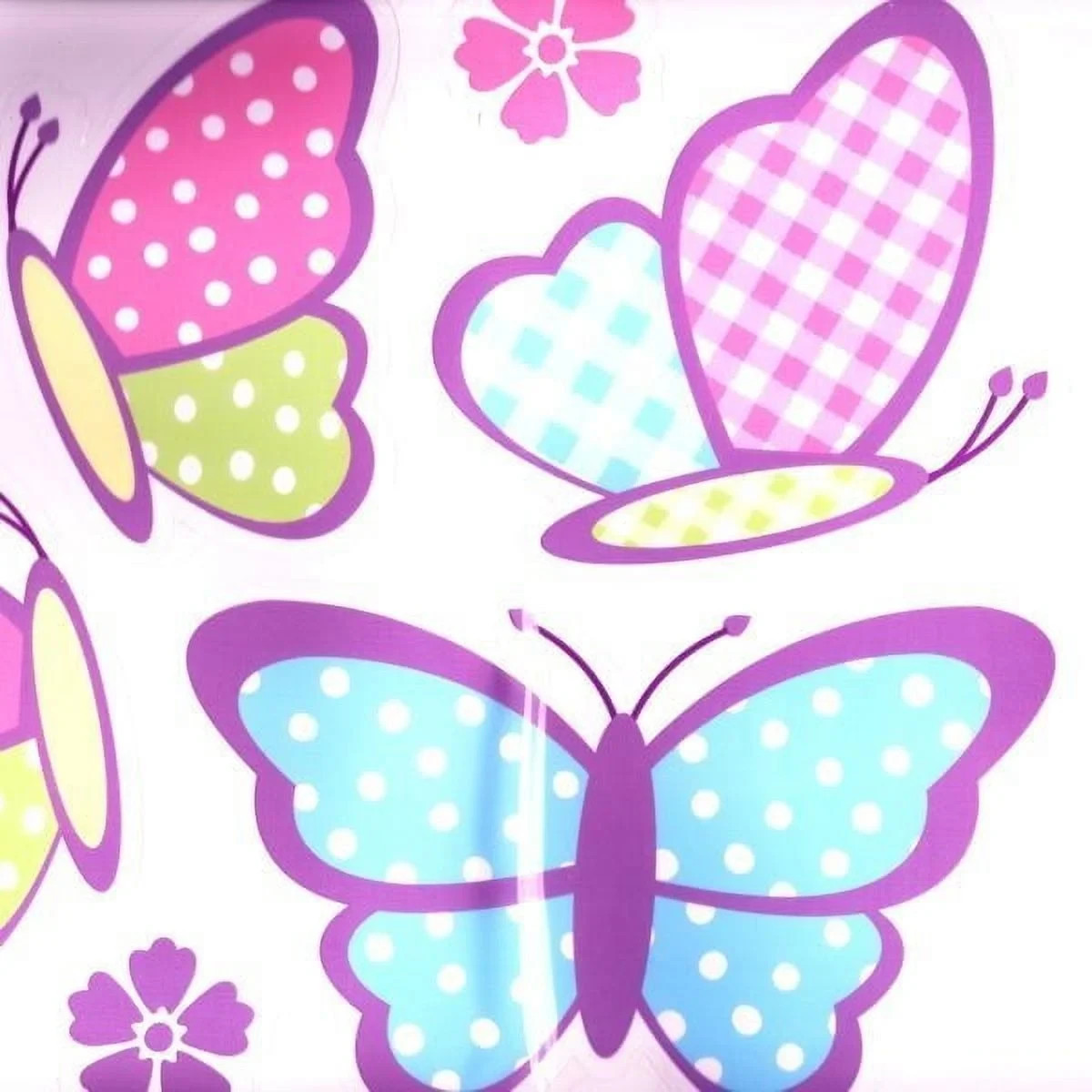 12 Pkgs. 480+ Butterfly and Flower Decals Stickers Appliques/Removable/Reusable